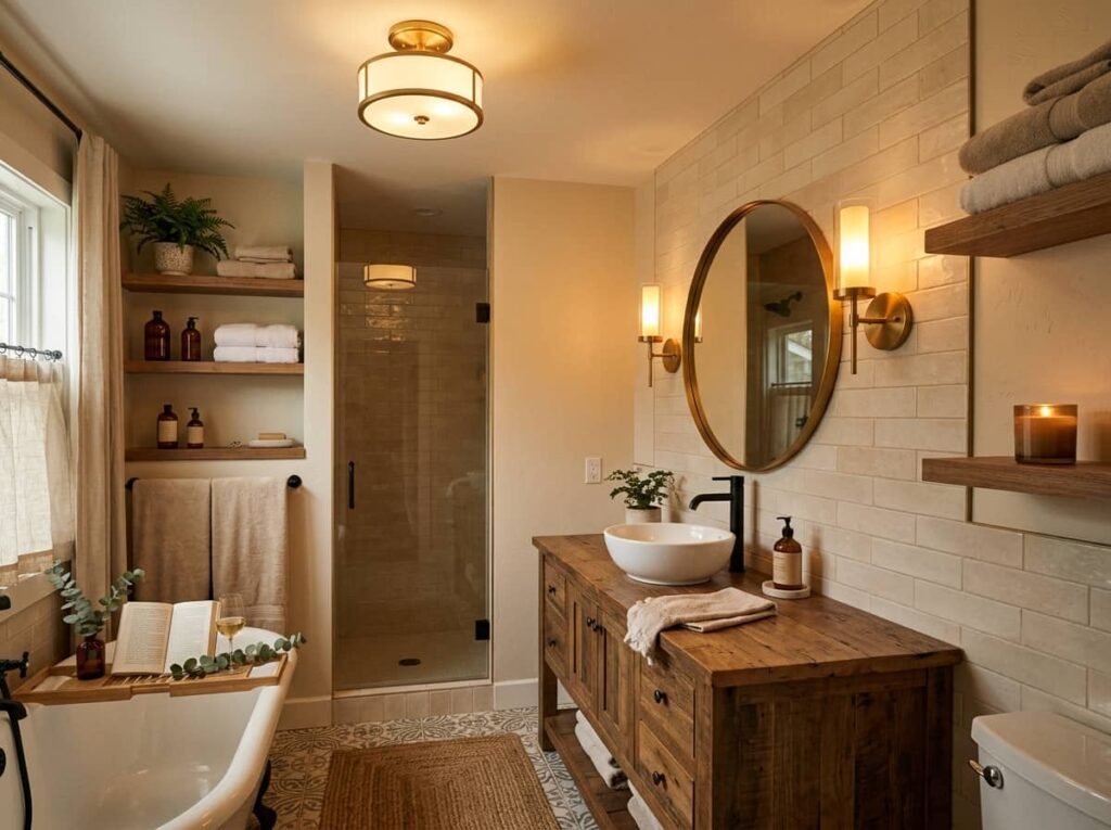 Turn a Flat, Fluorescent Bathroom Into Something You Want to Linger In