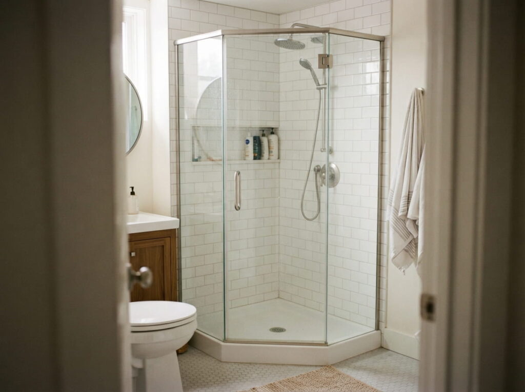 Corner shower
