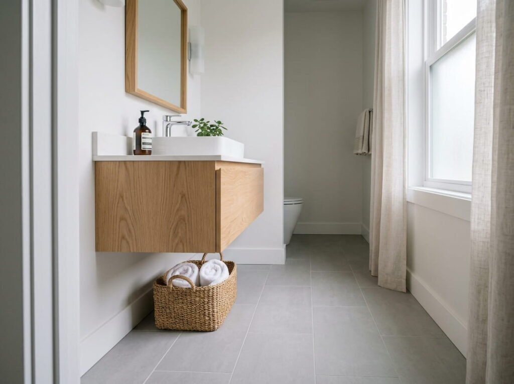 Float the Vanity So You Can See the Floor Underneath