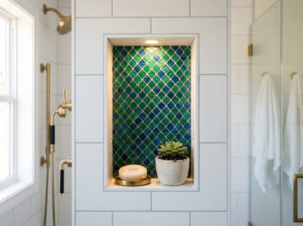 Jewel-Toned Mosaic Niche
