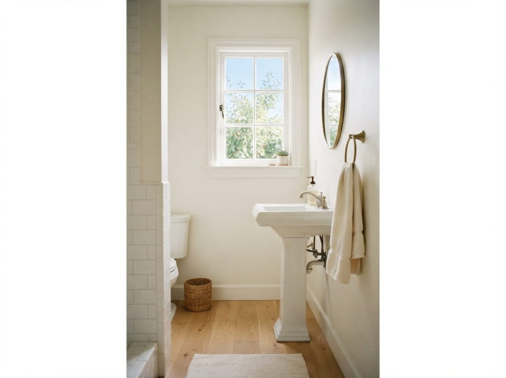 Sink on side wall