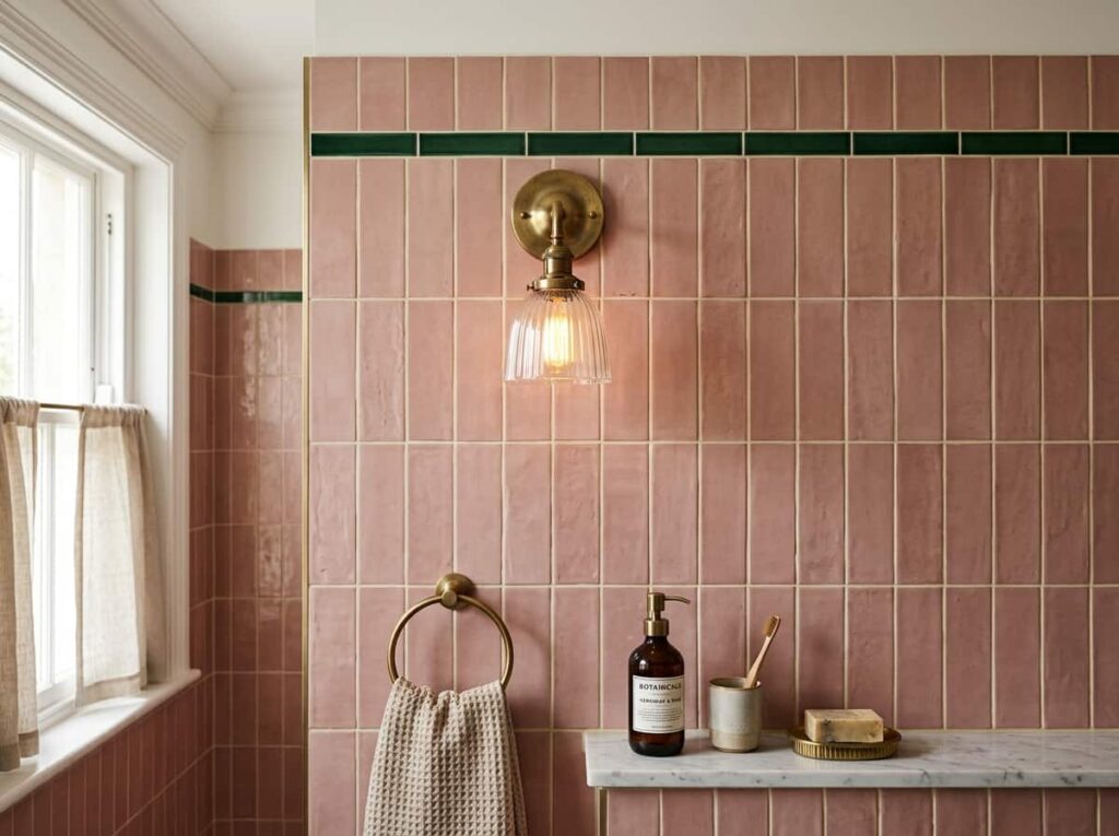 Pink and Green Tile Pairing