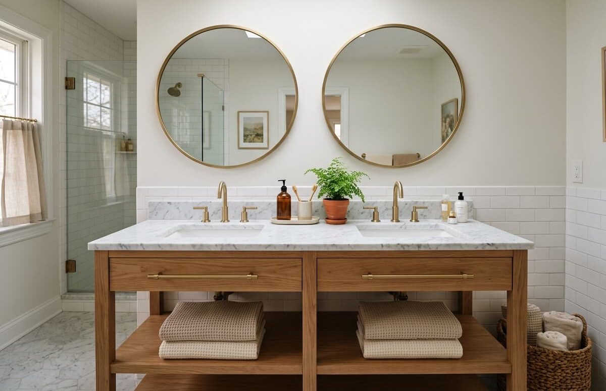 Two Pedestal Mirrors
