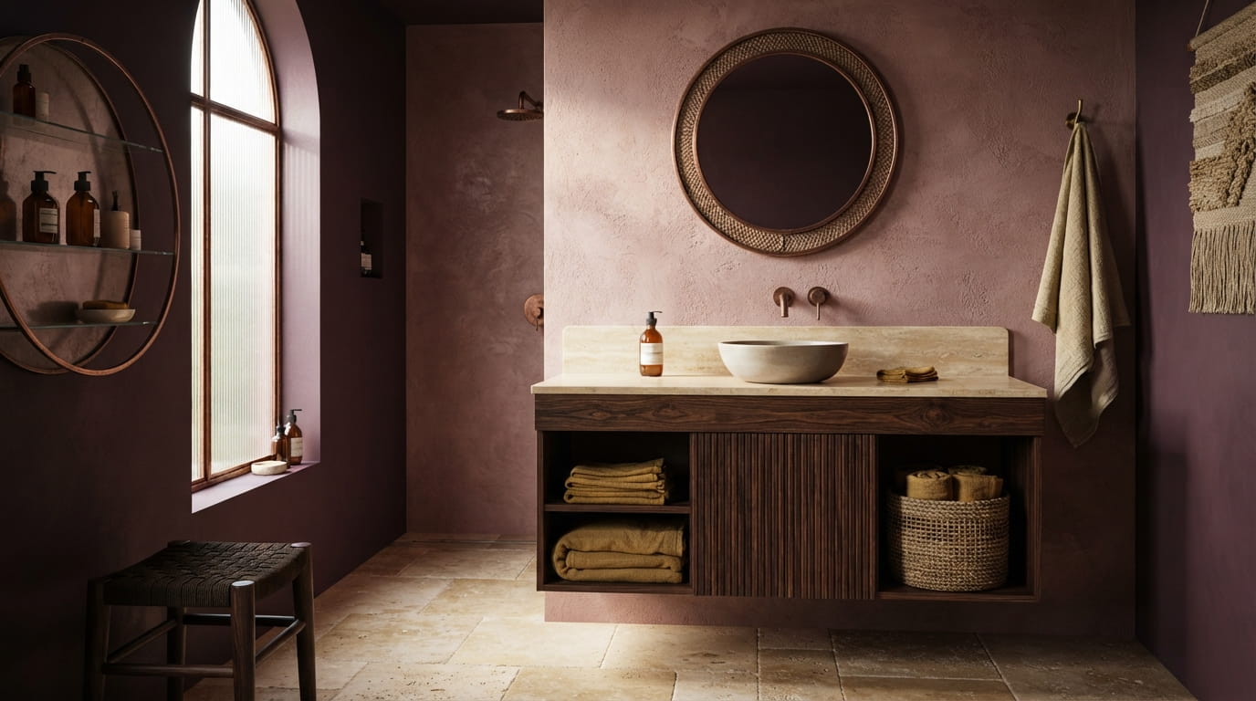 How to Layer Textures in a Bathroom: 14 Bathroom Texture Styling Ideas for a Pulled-Together Look
