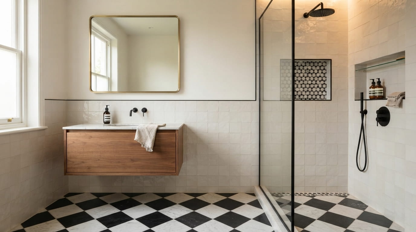 14 Bathroom Tile Combinations That Actually Work Together
