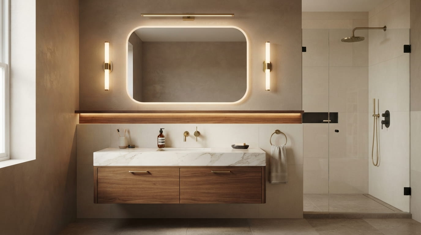 12 Bathroom Lighting Ideas Over the Mirror That Aren’t Boring