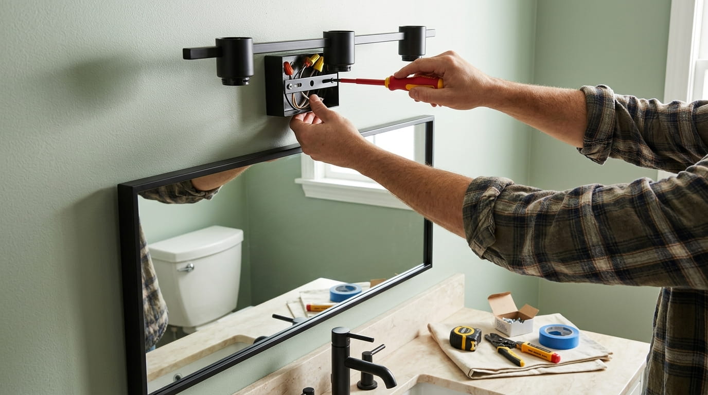 How to Install a Vanity Light Fixture Yourself: 15 Steps From Power Off to Final Test