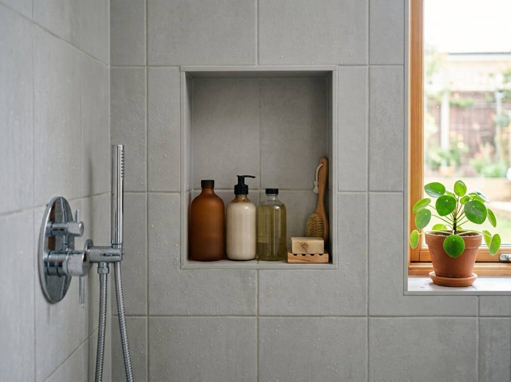 Recessed niche at reachable height
