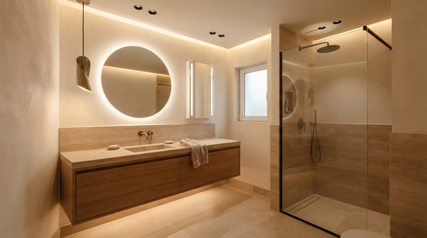 13 Small Bathroom Lighting Ideas When You Have Limited Wall Space