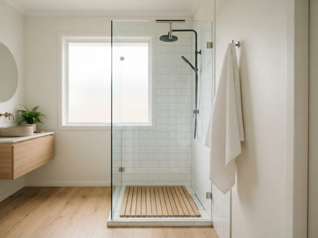 Use One Fixed Glass Panel Instead of a Door